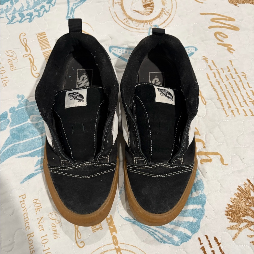 Vans Black and Gum Low-Top Skate Sneakers